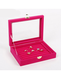 Fashion Rose Red Ring Small Jewelry Display Box