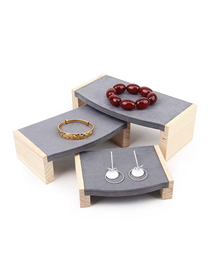Fashion Gray Solid Bamboo Jewelry Display Stand
