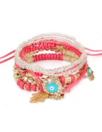Fashion Rose Red Palm Multi-layer Bracelet