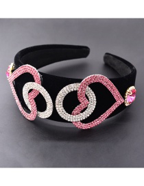 Fashion Pink Wide-brimmed Pearl-encrusted Headband