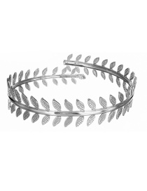 Fashion Silver Metal Feather Leaf Bracelet