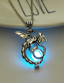 Fashion Sky Blue Fluorescent Dragon Necklace