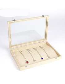 Fashion Burlap Jewelry Box Necklace Burlap Jewelry Display Tray