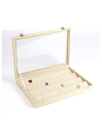 Fashion Burlap Jewelry Box Pendant Burlap Jewelry Display Tray