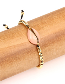 Fashion Pink Woven Shell Bracelet