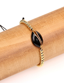 Fashion Black Woven Shell Bracelet