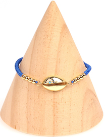 Fashion Royal Blue Fashion Micro-set Woven Zircon Shell Bracelet
