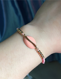 Fashion Pink Drop Oil Shell Bracelet