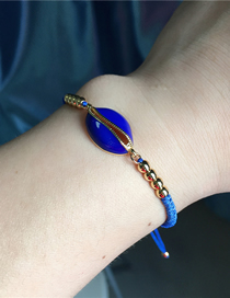 Fashion Royal Blue Drop Oil Shell Bracelet