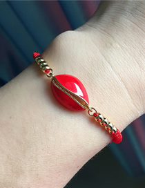 Fashion Red Drop Oil Shell Bracelet