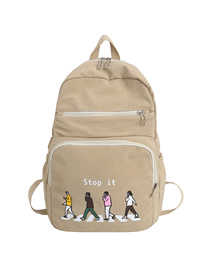 Fashion Khaki Canvas Backpack