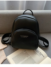 Fashion Black Letter Backpack