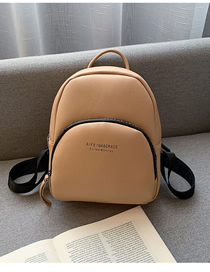 Fashion Khaki Letter Backpack