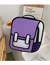Fashion Purple Contrast Shoulder Bag