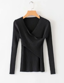 Fashion Black Cross Sweater