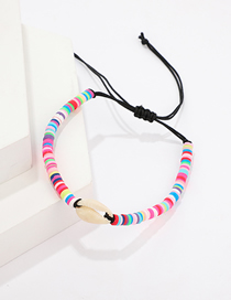 Fashion Color Braided Rope Shell Bracelet