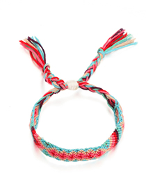 Fashion Red Woven Color String Bracelet