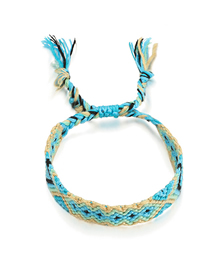 Fashion Blue Woven Color String Bracelet