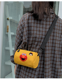 Fashion Yellow Canvas Cute Cartoon Messenger Bag