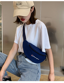 Fashion Blue Personality Harajuku Print Crossbody Bag