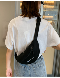 Fashion Black Personality Harajuku Print Crossbody Bag