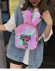Fashion Pink Cute Ear Girl Backpack