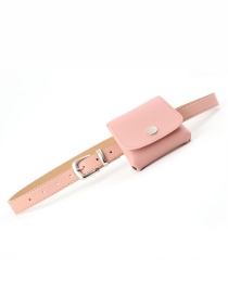 Fashion Pink + Silver Buckle Belt Up Drum Belt Belt