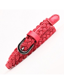 Fashion Red Wax Rope Woven Belt