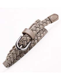 Fashion Khaki Wax Rope Woven Belt