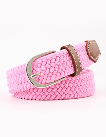 Fashion Pink 2.5cm Pin Buckle Canvas Belt