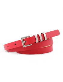 Fashion Red Pu Belt