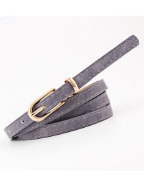 Fashion Purple Pin Buckle Matte Pu Belt