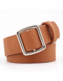 Fashion Camel Needle-free Smooth Buckle Ladies Wide Belt