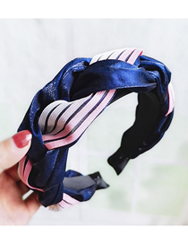Fashion Navy Blue Tweezers Headband Twist Braid Headband