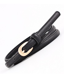 Fashion Black Denim Pin Buckle Belt