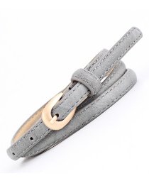 Fashion Gray Denim Pin Buckle Belt