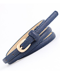 Fashion Dark Blue Denim Pin Buckle Belt