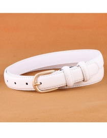 Fashion White Wide Versatile Belt