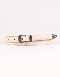 Fashion Beige Pin Buckle Three-piece Belt