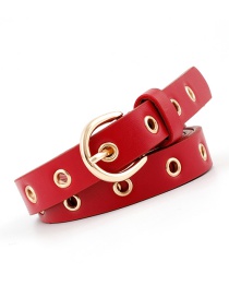Fashion Red Wild Pu Leather Belt