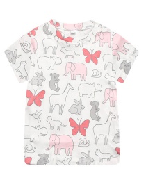 Fashion Pink Animal Cartoon Baby Boy T-shirt
