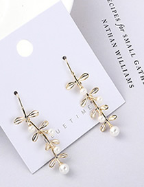 Fashion 14k Gold Plated Gold Leaf Earrings