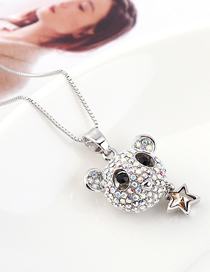 Fashion Golden Phantom Little Bear Star Crystal Necklace