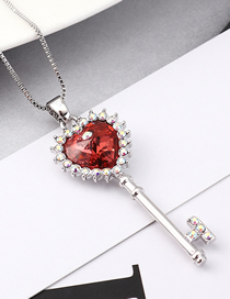 Fashion Water Lotus Red Crystal Necklace - Key To The Atrium