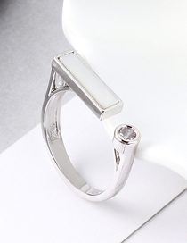 Fashion Platinum Zircon Ring - Mirror Light