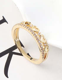 Fashion 14k Gold Zircon Ring - The Heart Is You
