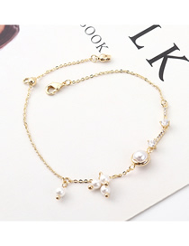 Fashion (14k Gold) Pearl Zircon Bracelet