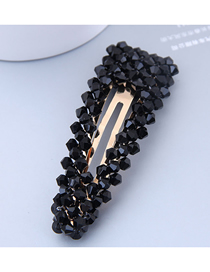 Fashion Black Crystal-made Water Drop Pearl Hairpin