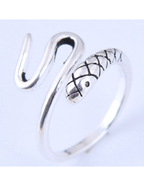 Fashion Silver Snake Opening Ring