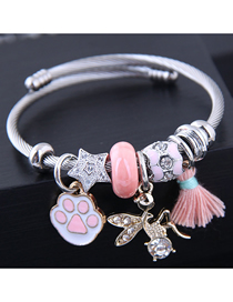 Fashion Pink Metal Angel Bracelet